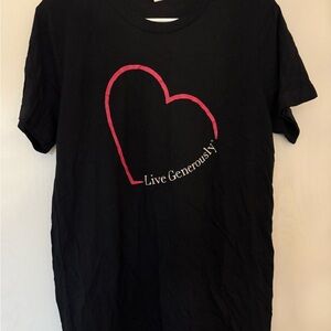 Live Generously Black T-Shirt